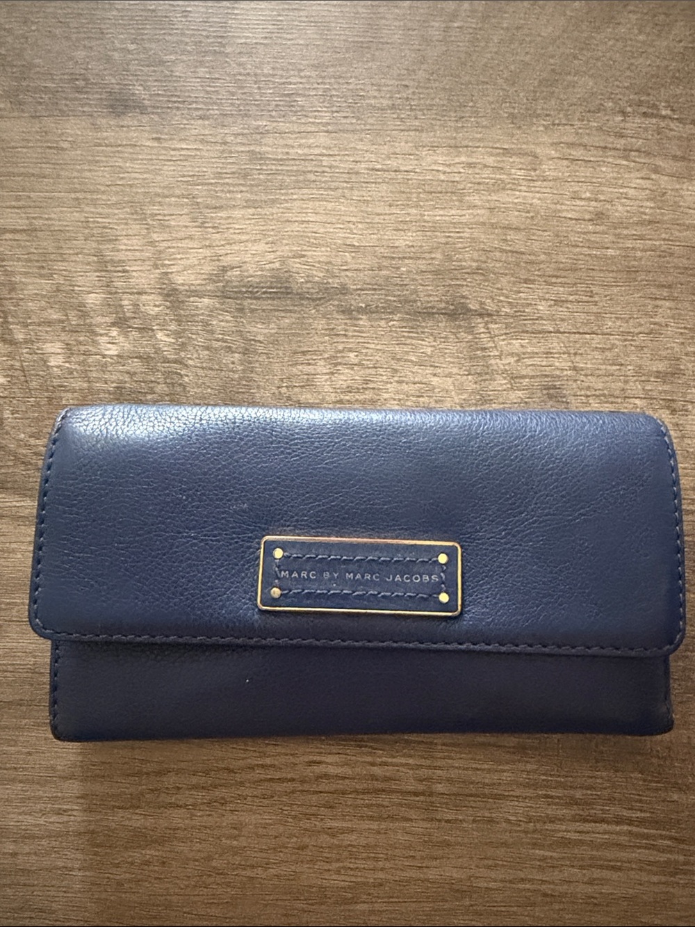 Marc by Marc Jacobs Navy Leather Flap Wallet